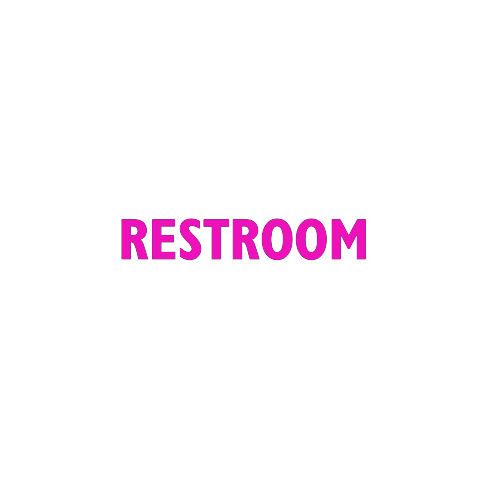 Restroom Toilet Entrance Sign Sticker for Bathroom Toilet Washroom WC Door Wall