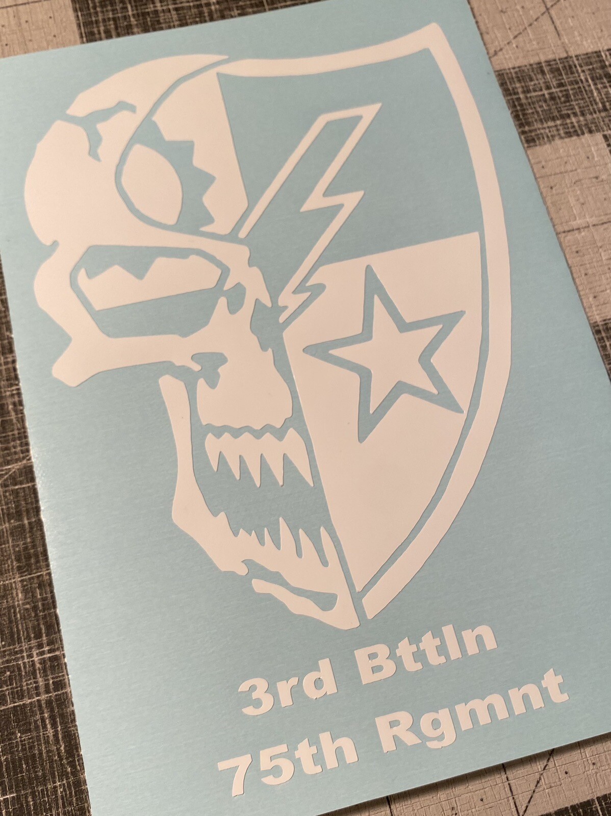 Vinyl Decal – U.S. Army Ranger Skull Star (Shield)