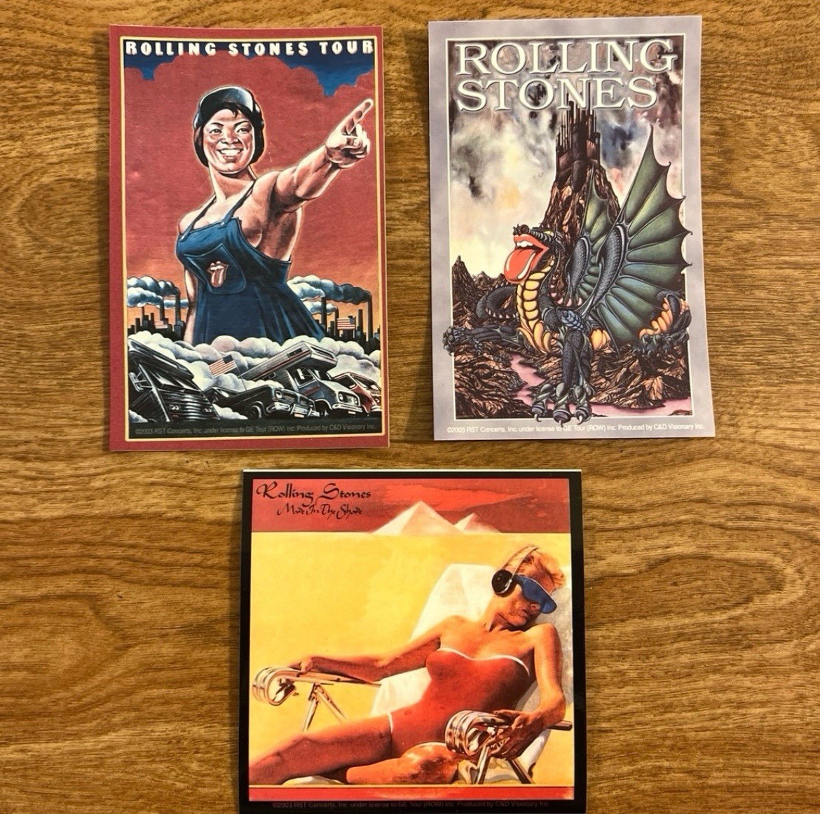 VINTAGE 2003 The Rolling Stones Official Stickers (3)