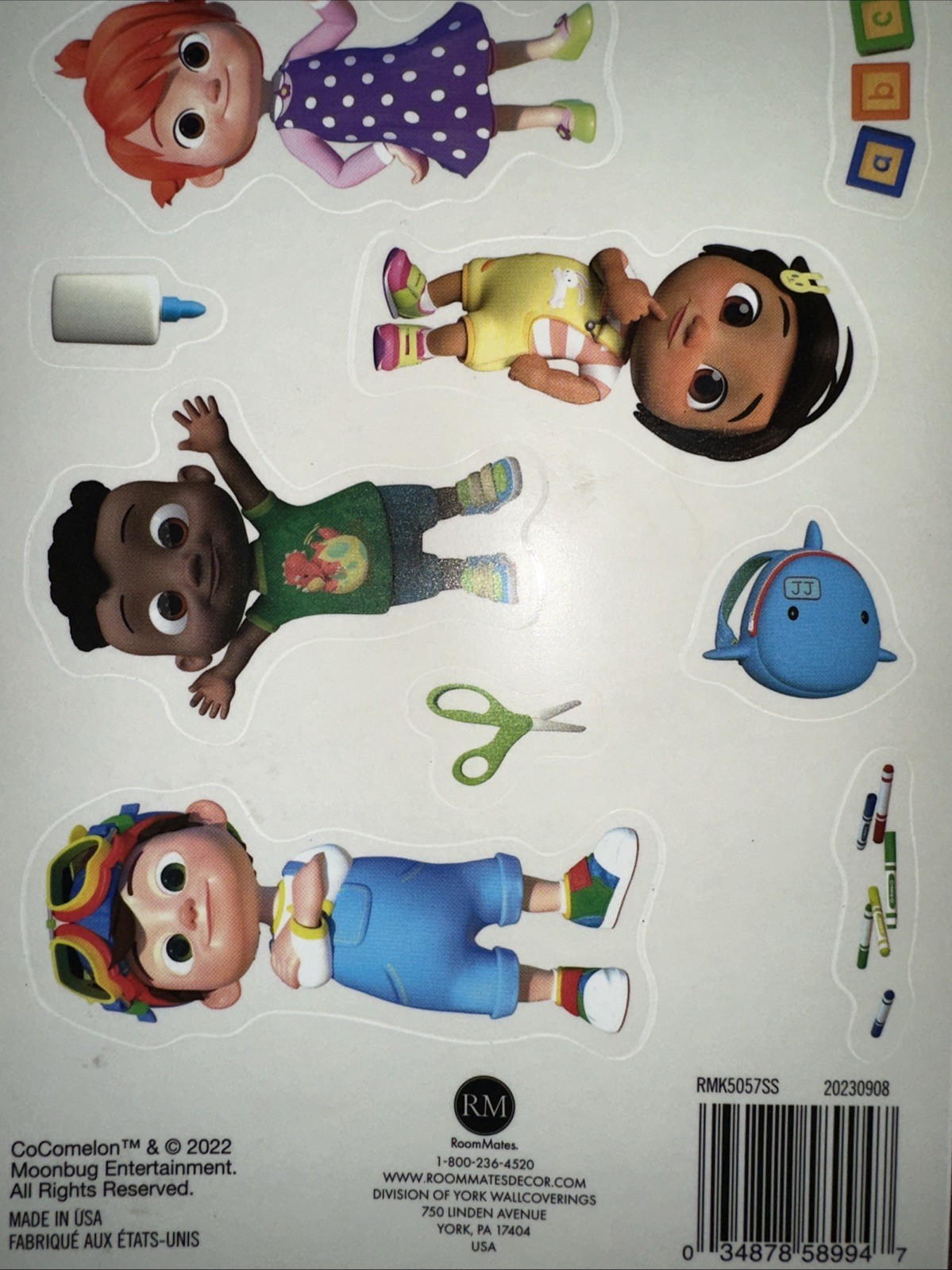 16 Cocomelon Wall Decals 2022 Moonbug Kids Room Decor Baby Toddler Nursery Gift