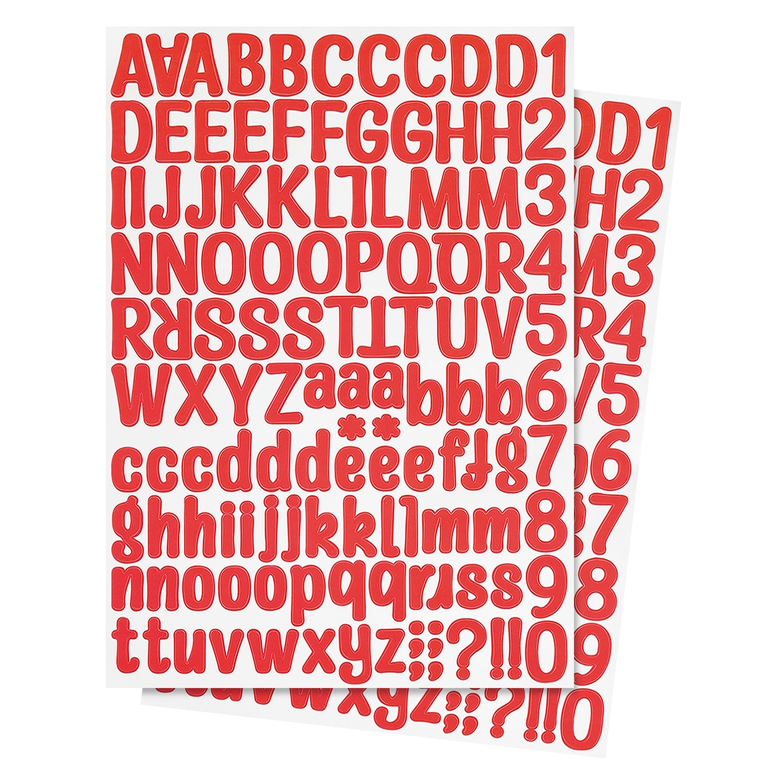Letter Stickers 1 Inch, 12 Sheets Self Adhesive Alphabet Sticker, Red