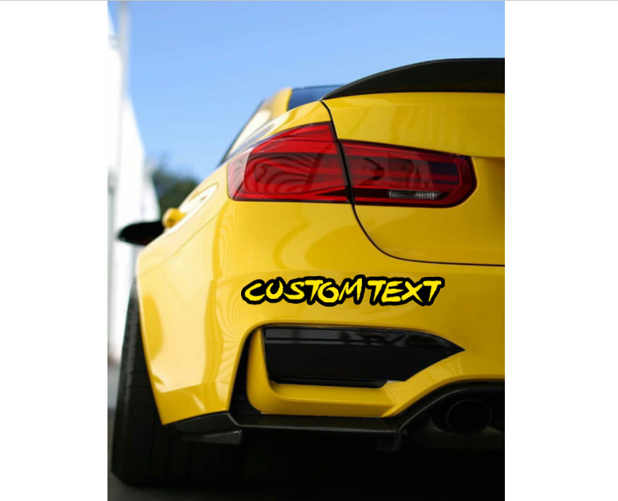 Custom Lazer Cut Car Acrylic Emblem Badge MULTI COLOR Customized Text Names!