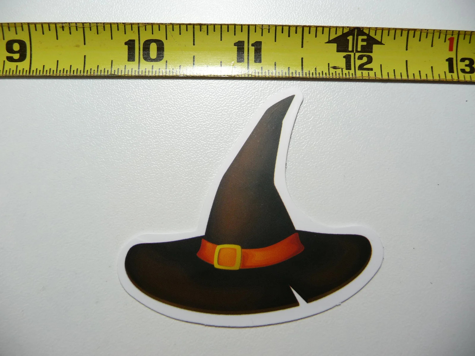 HALLOWEEN WITCH HAT SMALL STICKER DECAL FALL SEASON DECORATION FUNNY