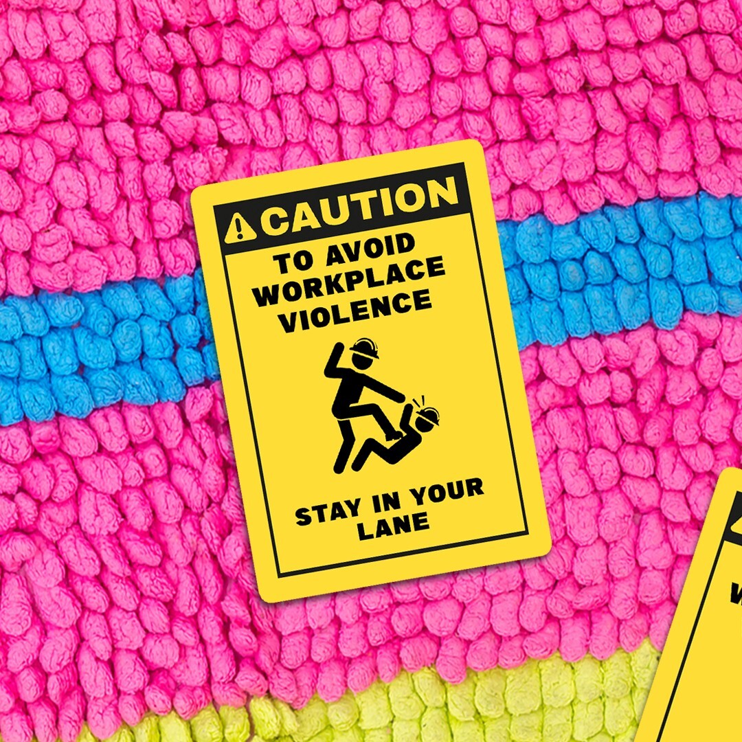 Funny "Stay in Your Lane" Workplace Humor Vinyl Sticker
