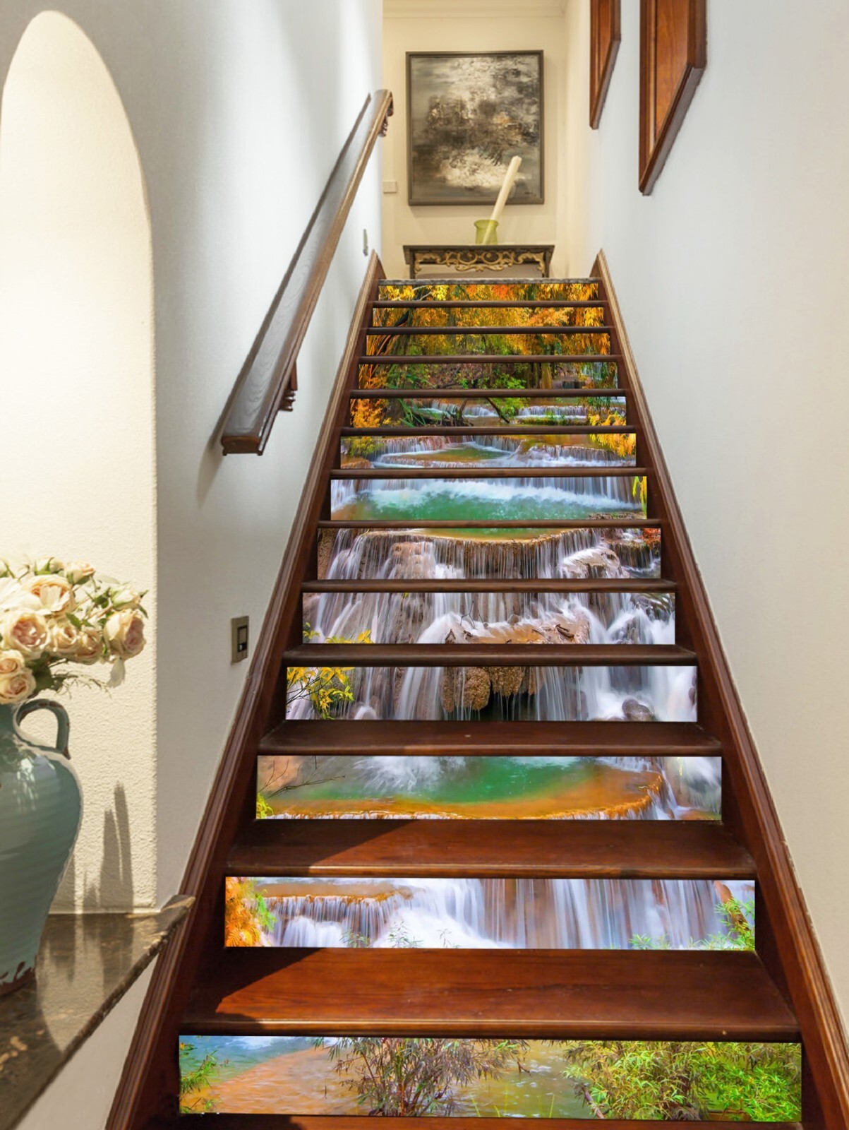 3D Beautiful Waterfall AZ1255 Stair Risers Decoration Mural Vinyl Wallpaper Kay
