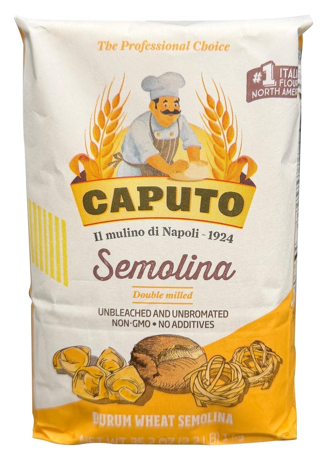 Semolina Wheat Flour 2.2 LB (Pack of 6) 211.2 Ounce 1)