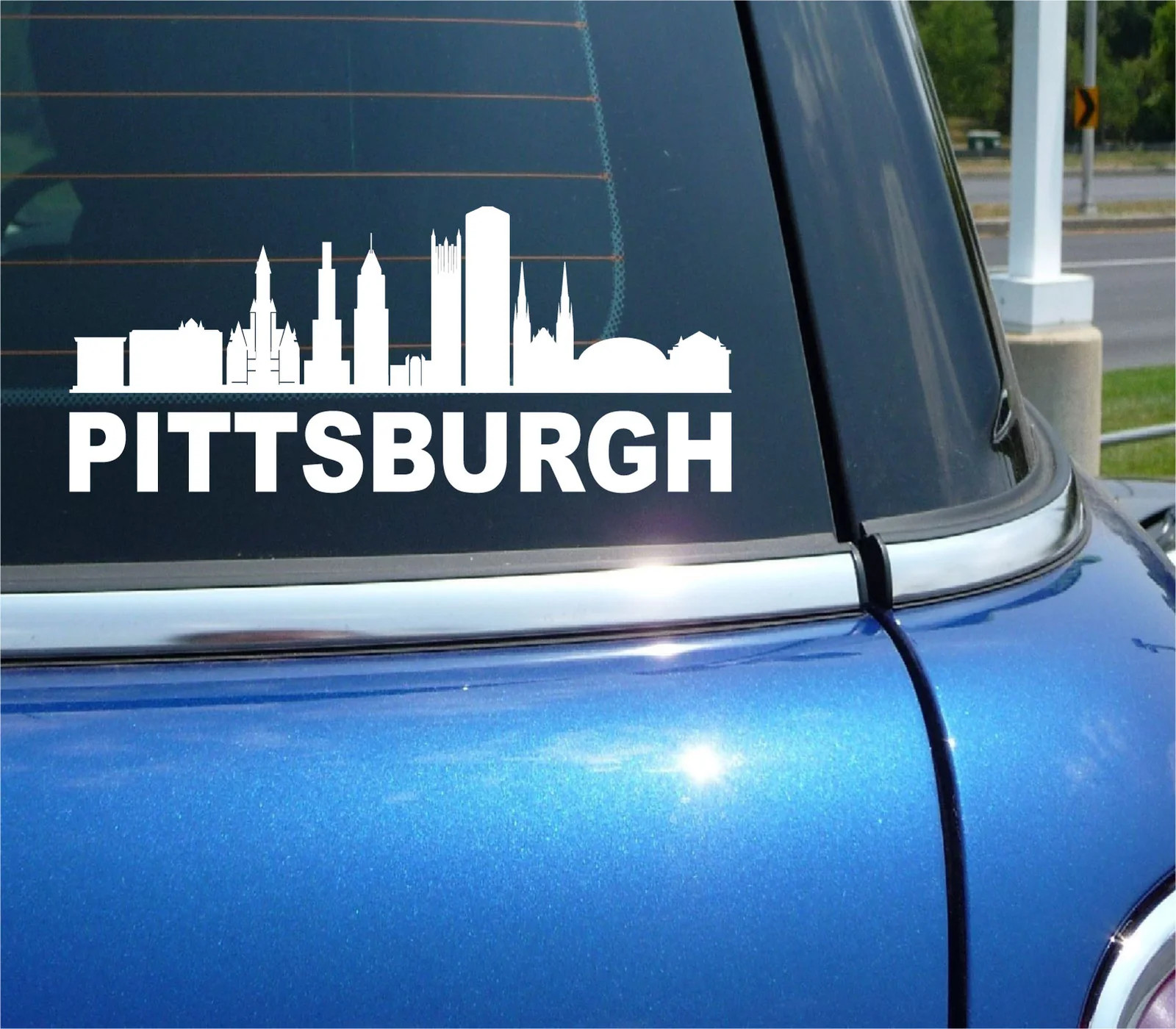 PITTSBURGH PENNSYLVANIA CITY SKYLINE CITYSCAPE CAR WALL DECAL BUMPER STICKER