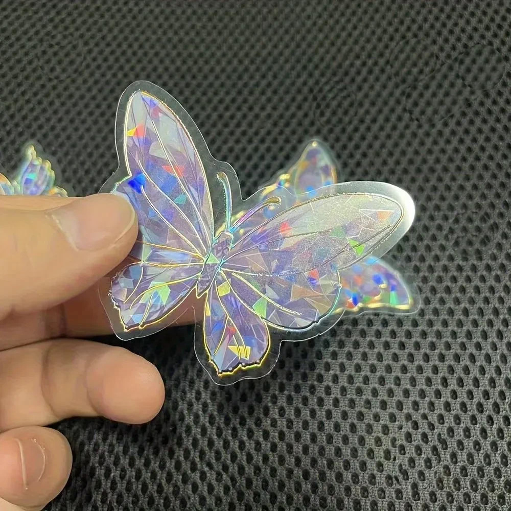 20 Stickers Holographic Butterfly, window clings I For kids rooms, wall deco