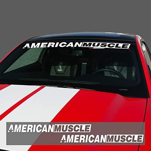 Muscle USA Car Sticker Decal, Truck, Windshield Banner Sticker, 45 x 5 American