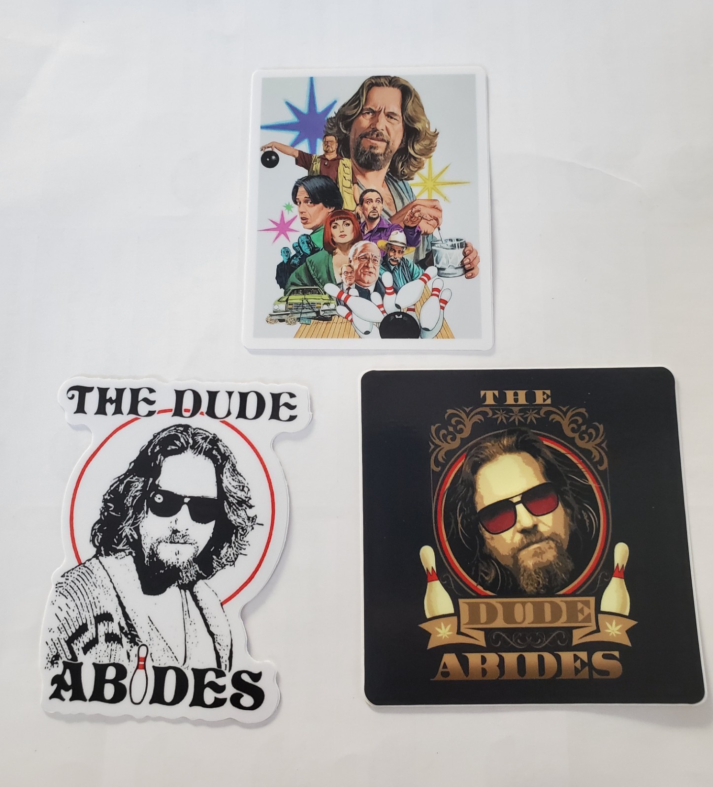 BIG LEBOWSKI STICKERS (3) Variety Pack 5 Year Warranty Heavy Duty Vinyl Decals