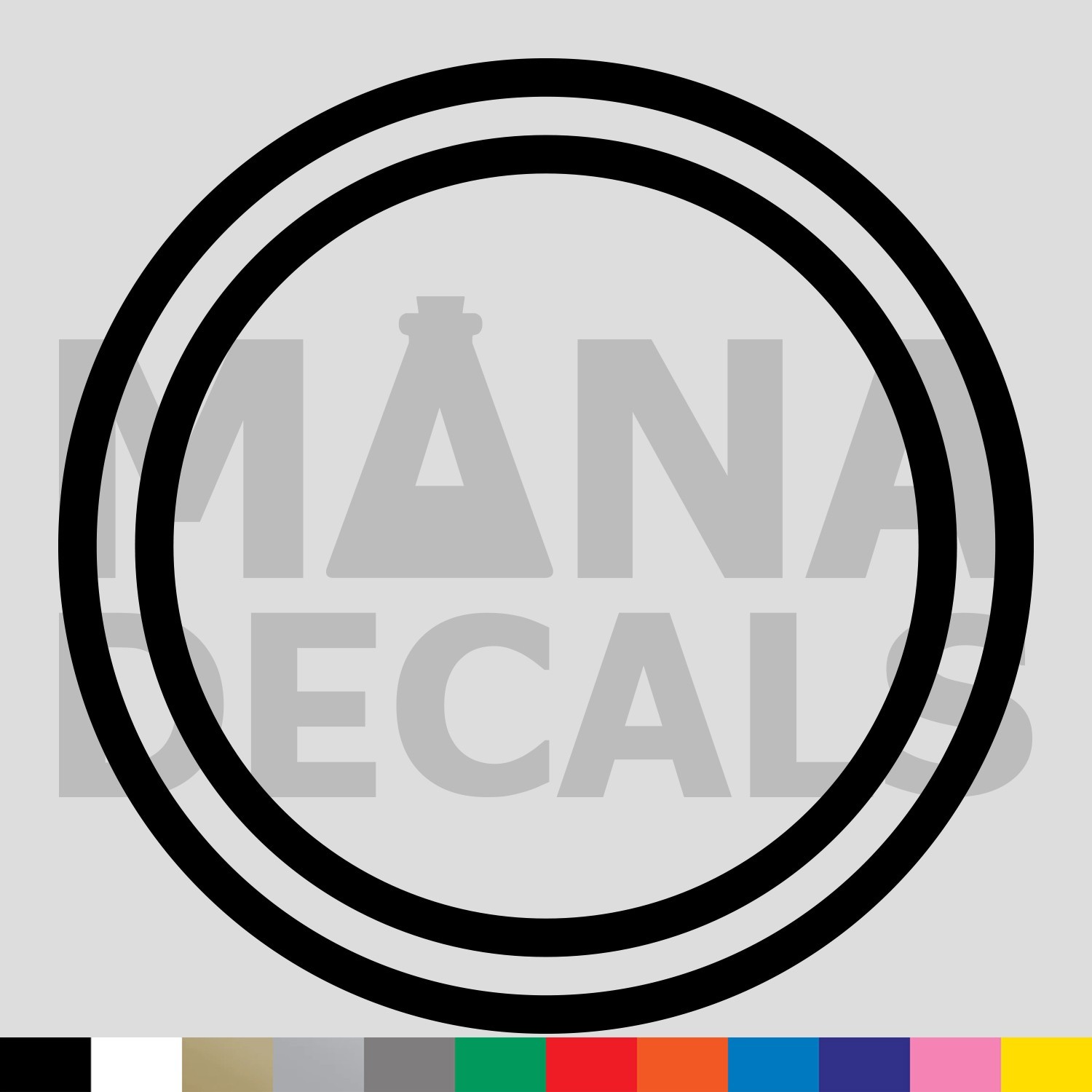 Circle Outline Vinyl Die Cut Decal Sticker – Round Shape Ring Hoop Loop Double