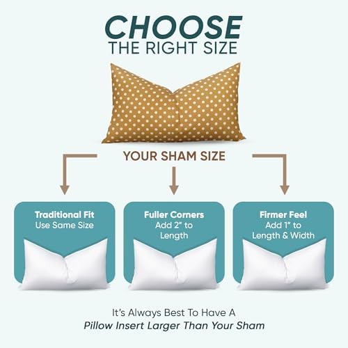 Pillowflex Synthetic Down Pillow Insert – 12×32 Down Alternative Pillow, Ultra S