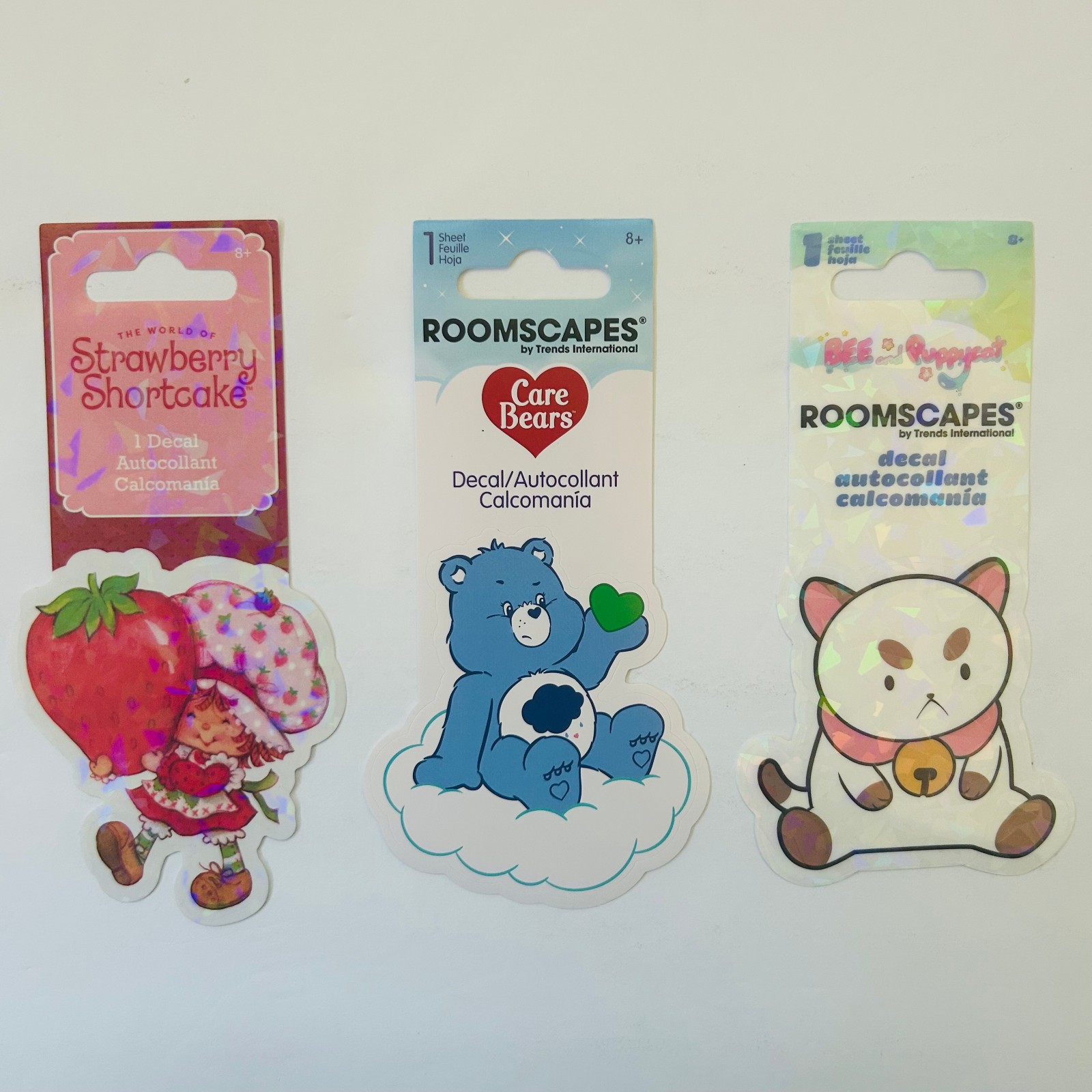 3 ROOMSCAPES DECALS Care Bears | Bee & Puppycat | Strawberry Shortcake NEW