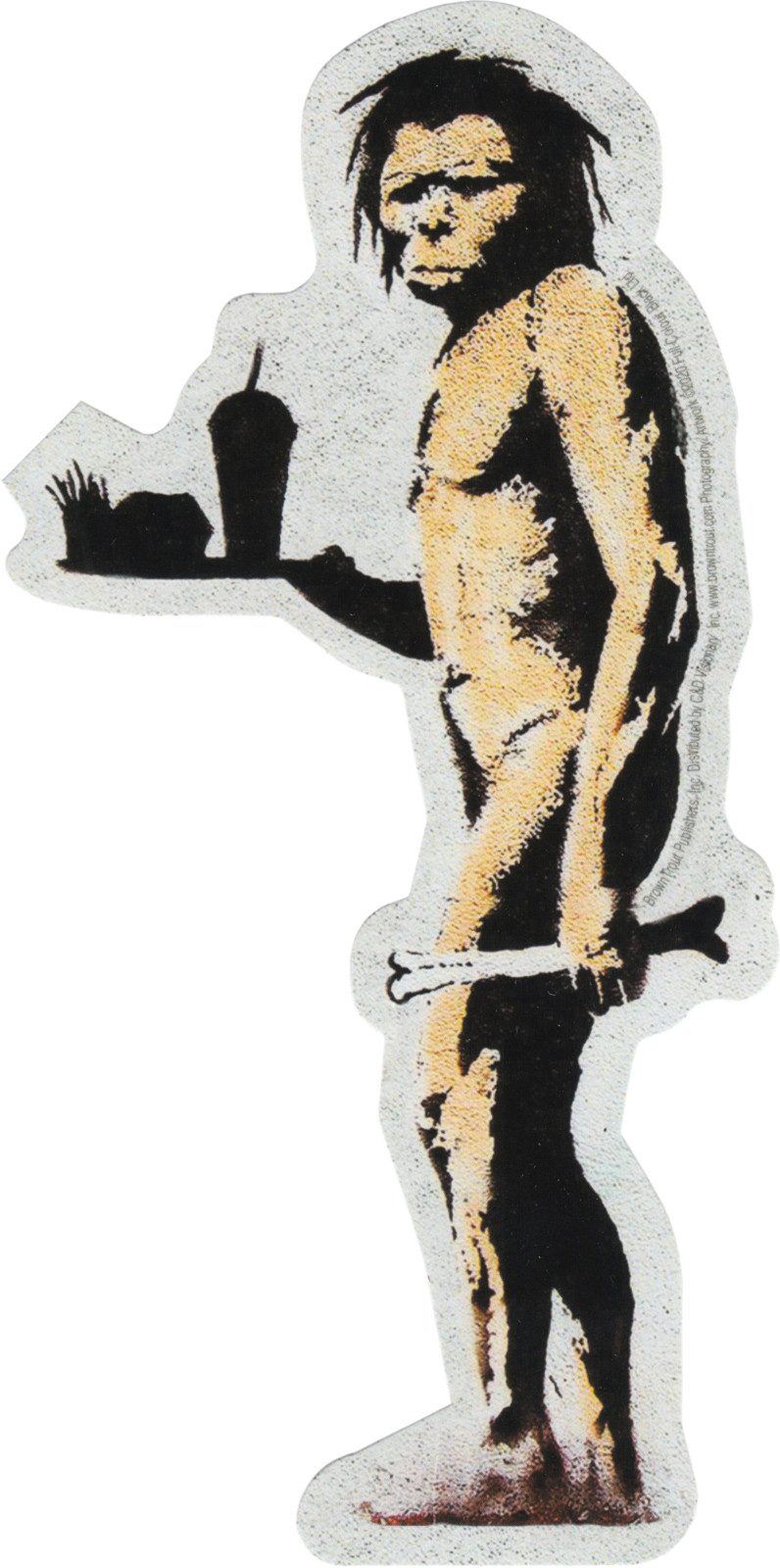 Sticker – Banksy Fast Food Caveman Street Art Graffiti Artist 6.25" Decal #5771