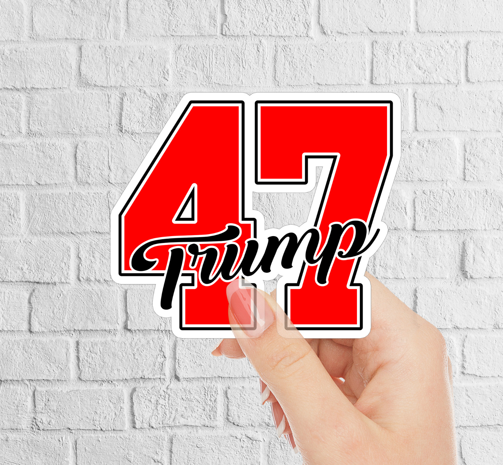 NEW – MAGA Trump 2024 Vinyl Sticker – 47- 47th President – " 3.5 x 3 INCHES