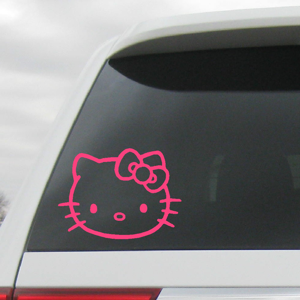 SET OF 2, HELLO KITTY STICKER VINYL DECAL VEHICLE CAR WALL BOAT