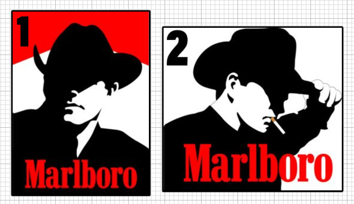 Marlboro Man Vintage 2 PC HQ Waterproof Sticker