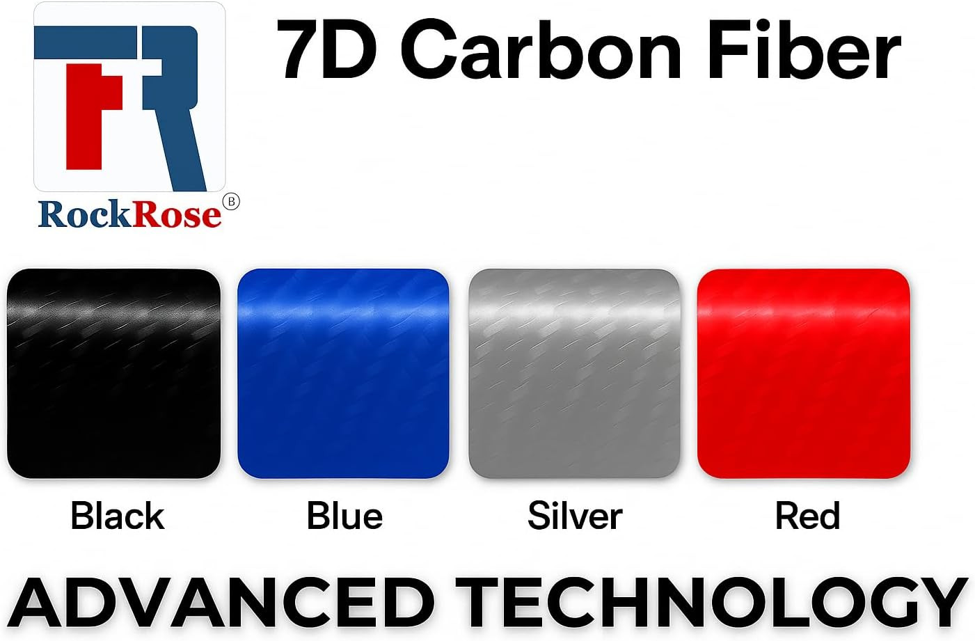 7D Super Glossy Black Carbon Fiber Vinyl Wrap, Anti-Wrinkle, Air Release Automot