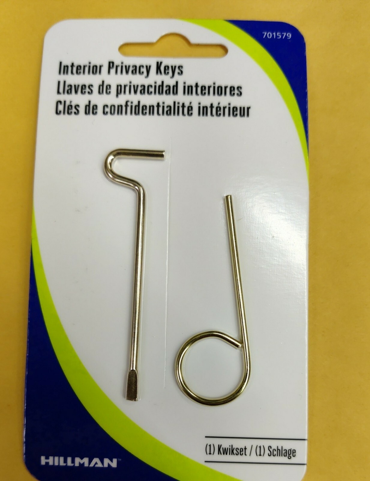 Hillman Kwikset & Schlage Interior Privacy Door Keys for Bathrooms and Bedrooms