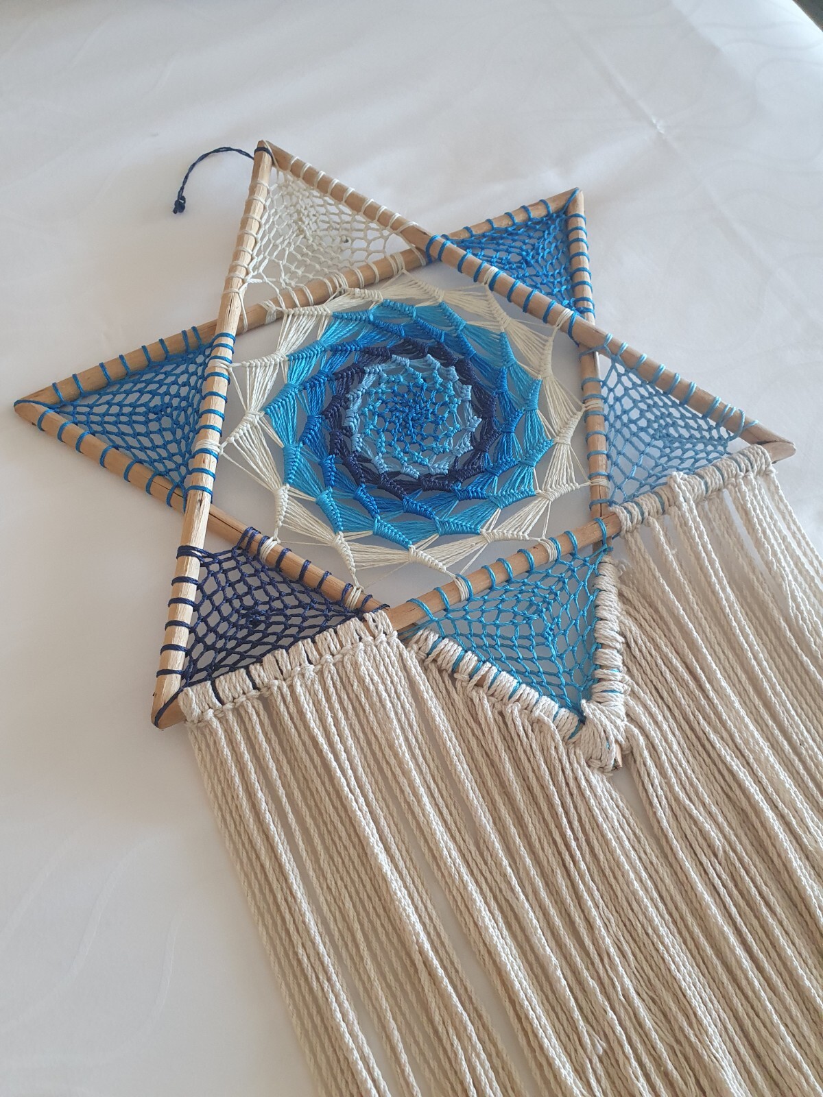 Star Of David wooden HAND CRAFTED stitching ( EXTREMELY RARE)