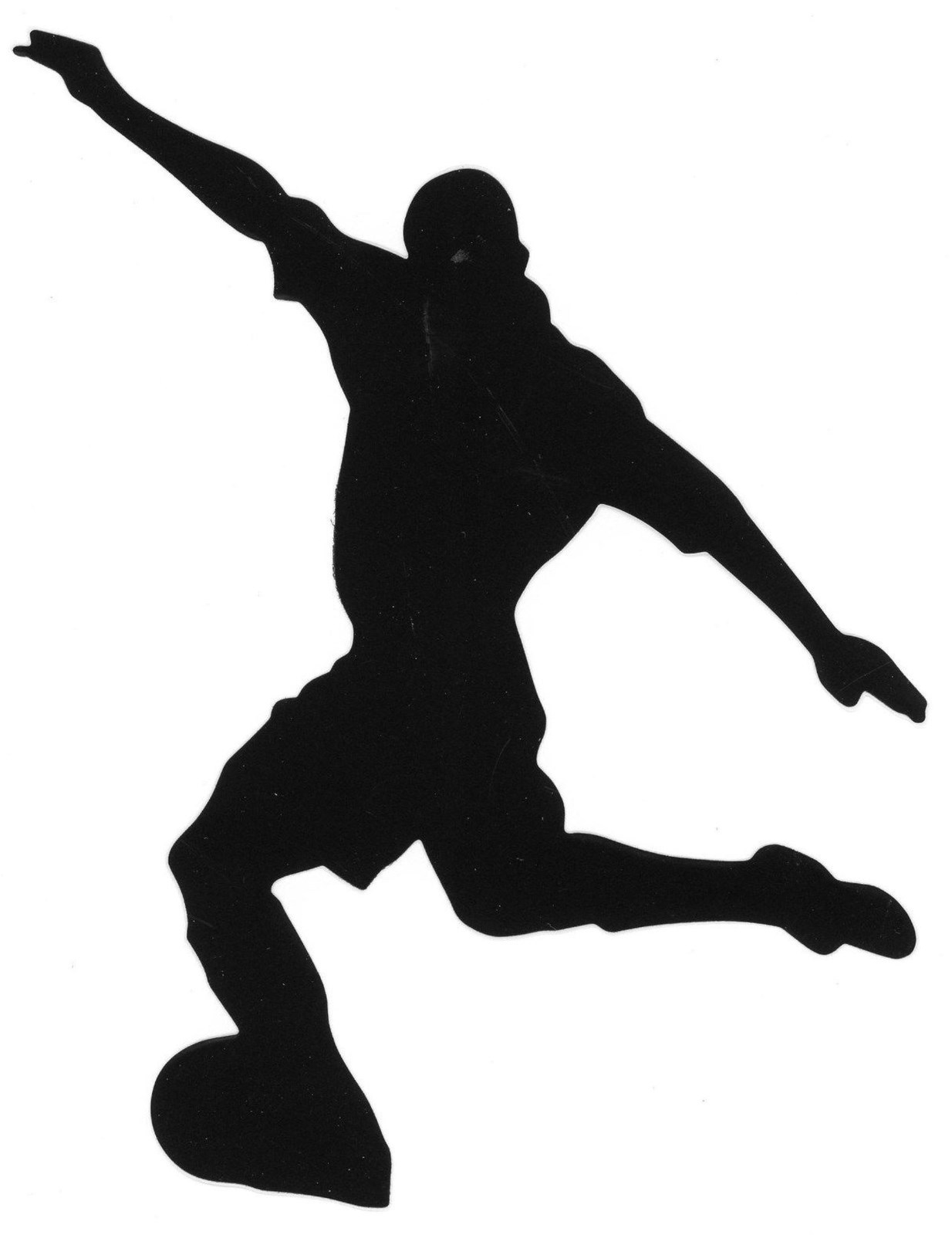 Sports Silhouette 6" Baseball Basketball Soccer Football Stars Black Vinyl B5-B
