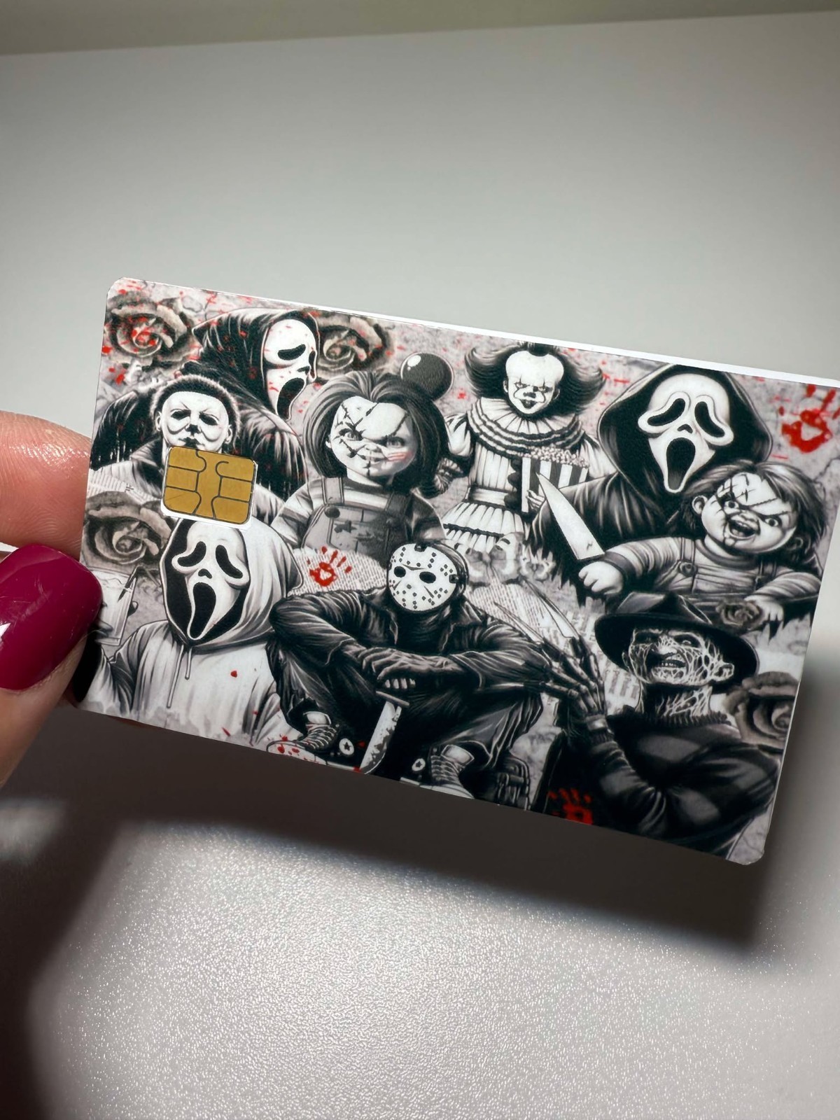 Credit Card Skin – The Men of Horror Black and White Design