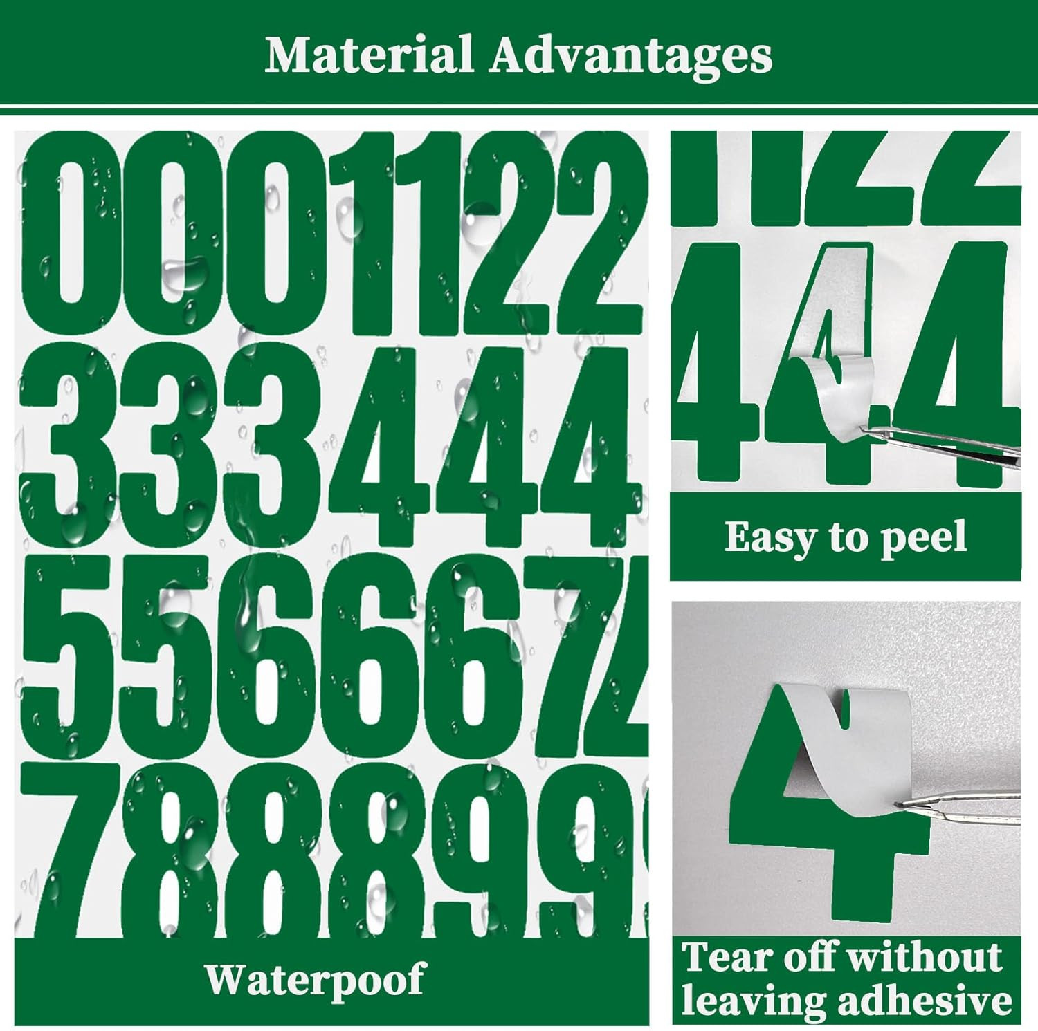 240 Numbers,2-Inch Self-Adhesive Vinyl 0-9 Number Decals Sticker for File Folder