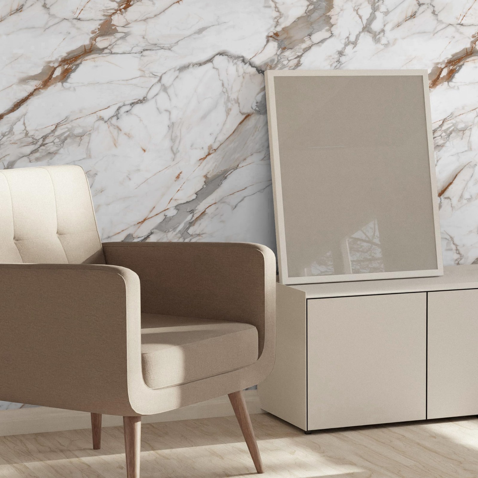INNO STICKERS Matte Calacatta Gold 47×118 Wall Panel