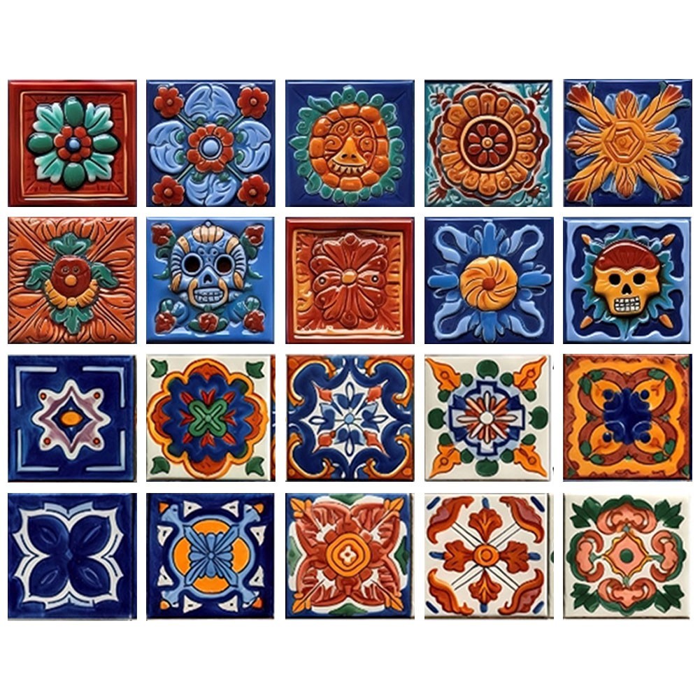 Refresh Your Interior with 20pcs Mexican for TILE Decals for Walls and Furniture