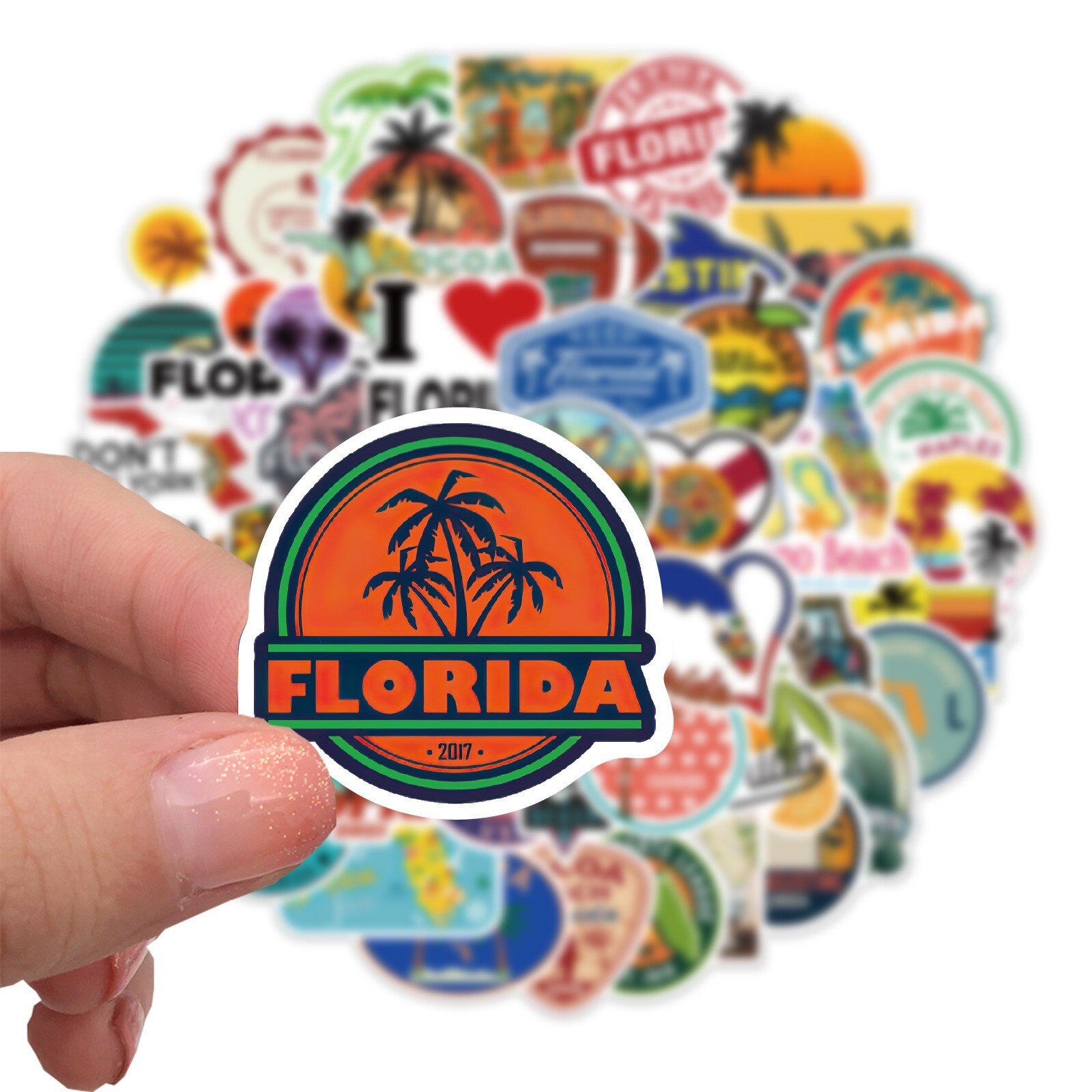 10 Random Florida Stickers FL Sunshine State Decals Laptop Hydro Free Shipping!