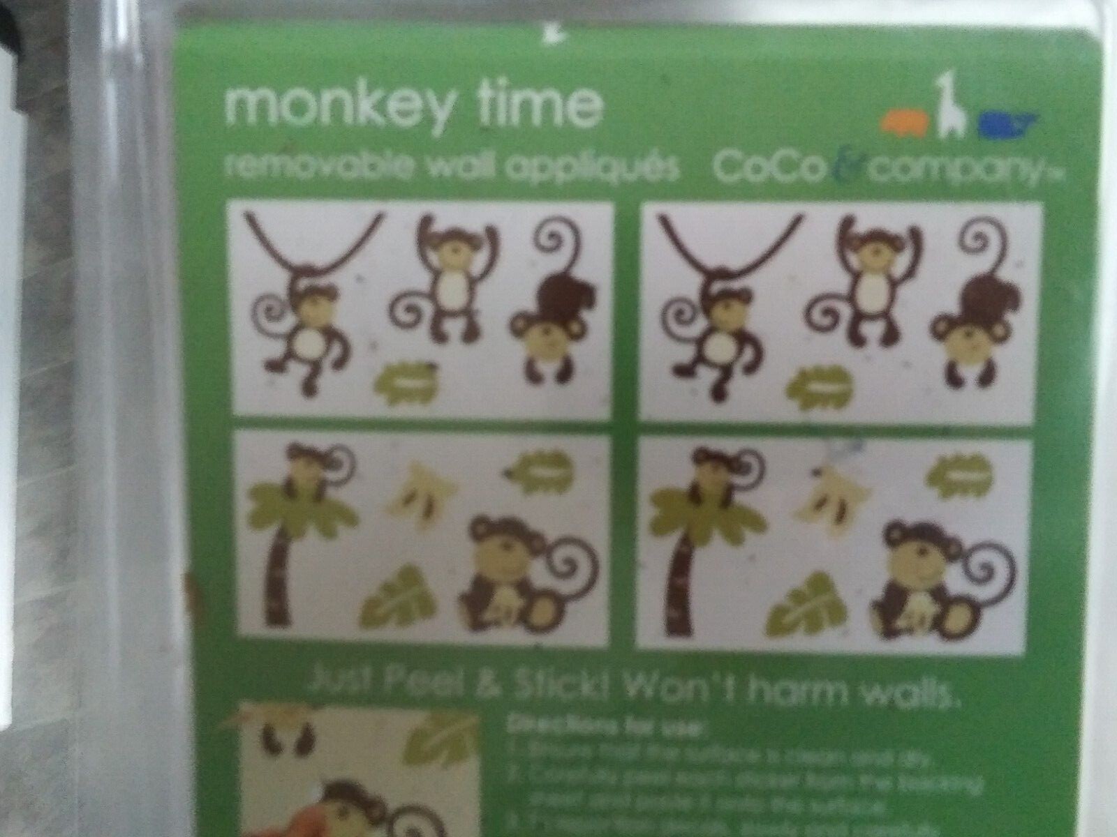 Cute Monkey's Hanging Around Wall Stickers Home Decor Kids by Coco New
