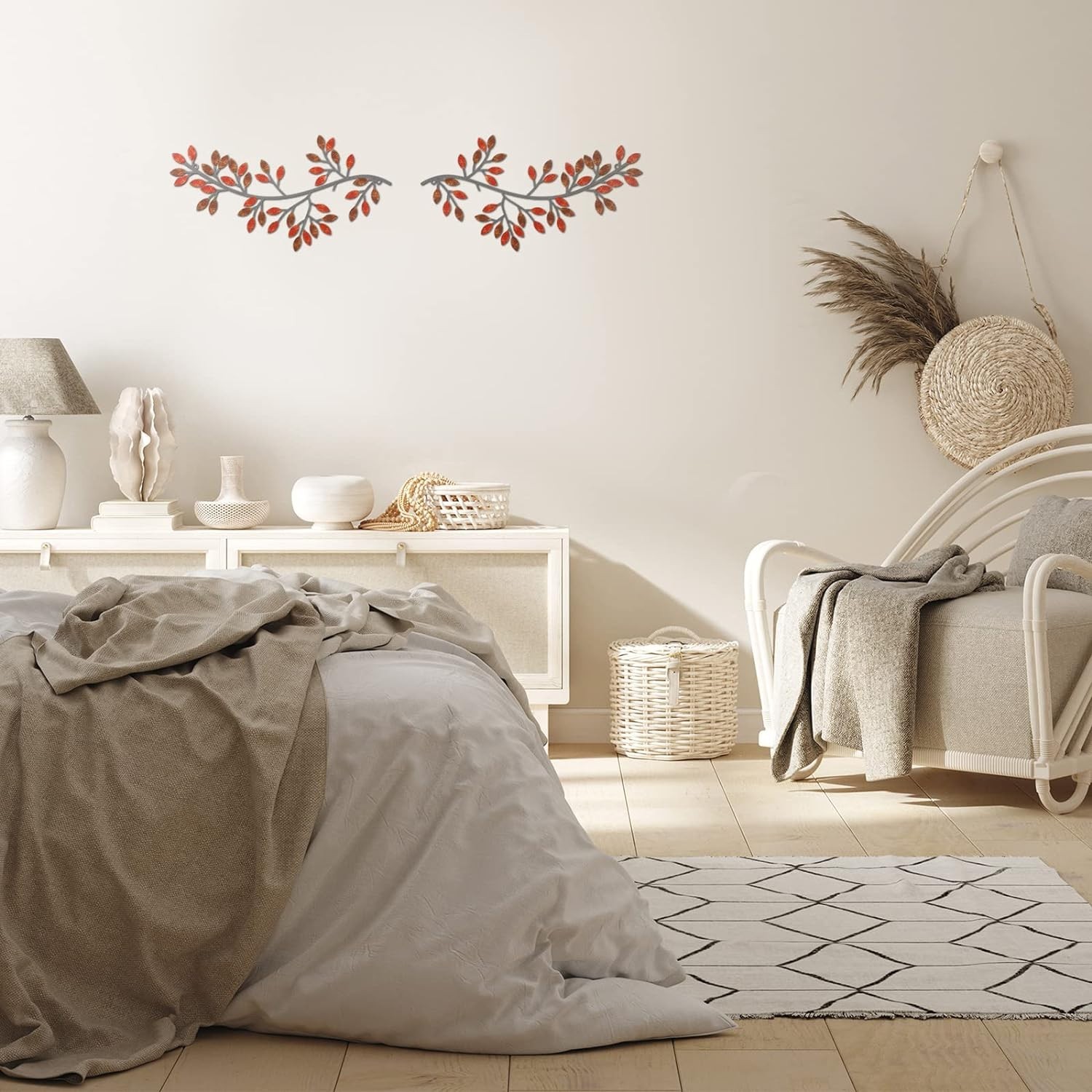 Rustic 2-Piece Leaf Wall Decor Set – Perfect for Indoor and Outdoor Spaces