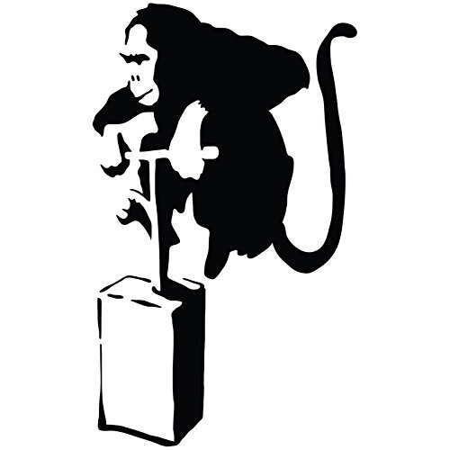 CMI DD028 Banksy Dynamite Monkey Inspired Decal Sticker | 7.5-Inches by