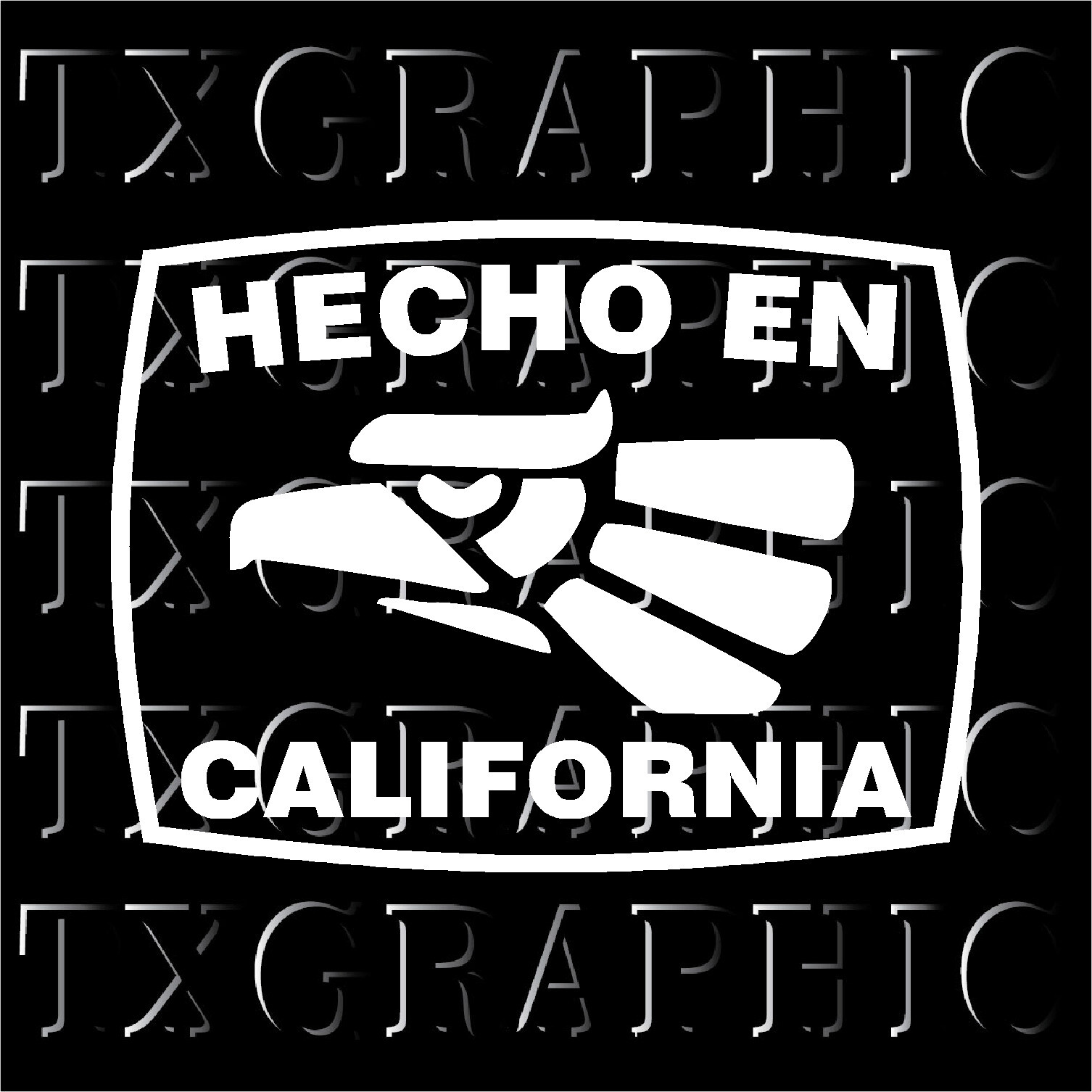 Hecho En California Mexico Aztec Aguila Decal Spanish Made In Sticker
