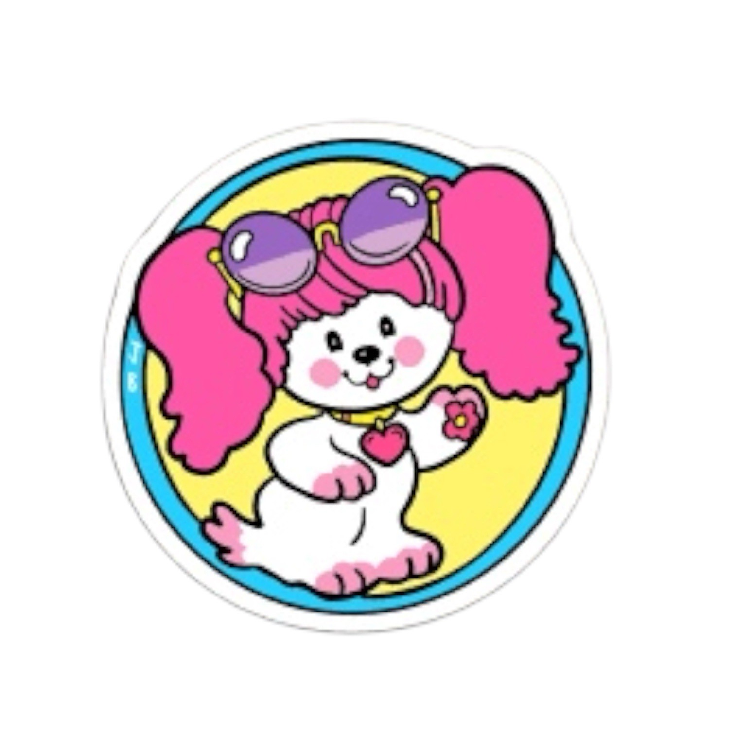 3 PACK SET POOCHIE DOG RETRO NOSTALGIA 80s 2” VINYL DECAL DIECUT VTG STICKER LOT