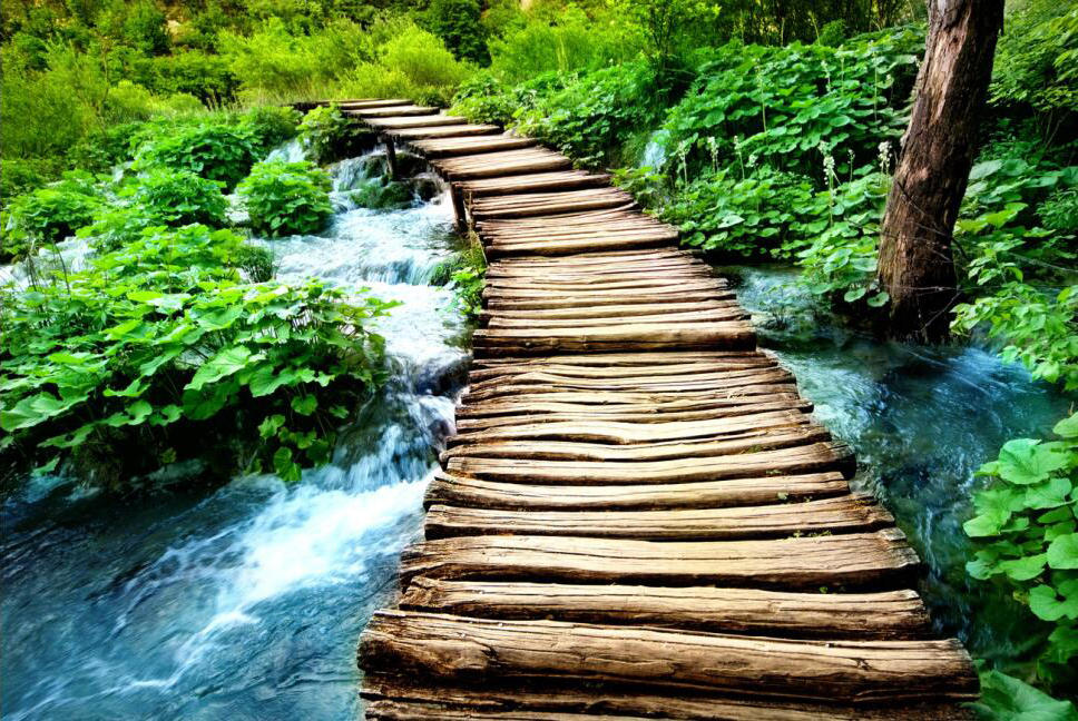 3D Bridge Among River 643 Wall Stickers Vinyl Murals Wall Print Decal Art AJ