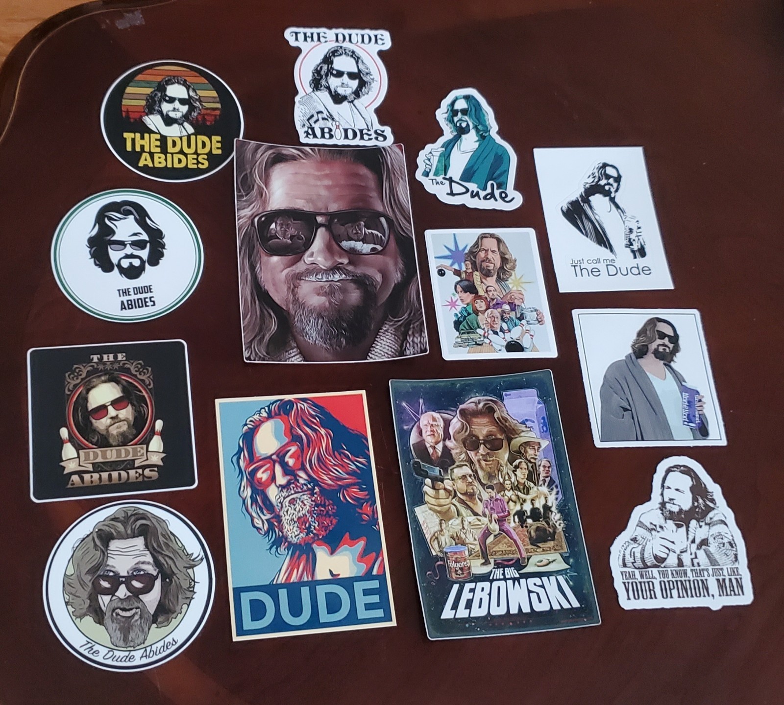 THE DUDE / Big Lebowski STICKERS (13) Variety Pack WORLDWIDE 🌐 SHIPPING