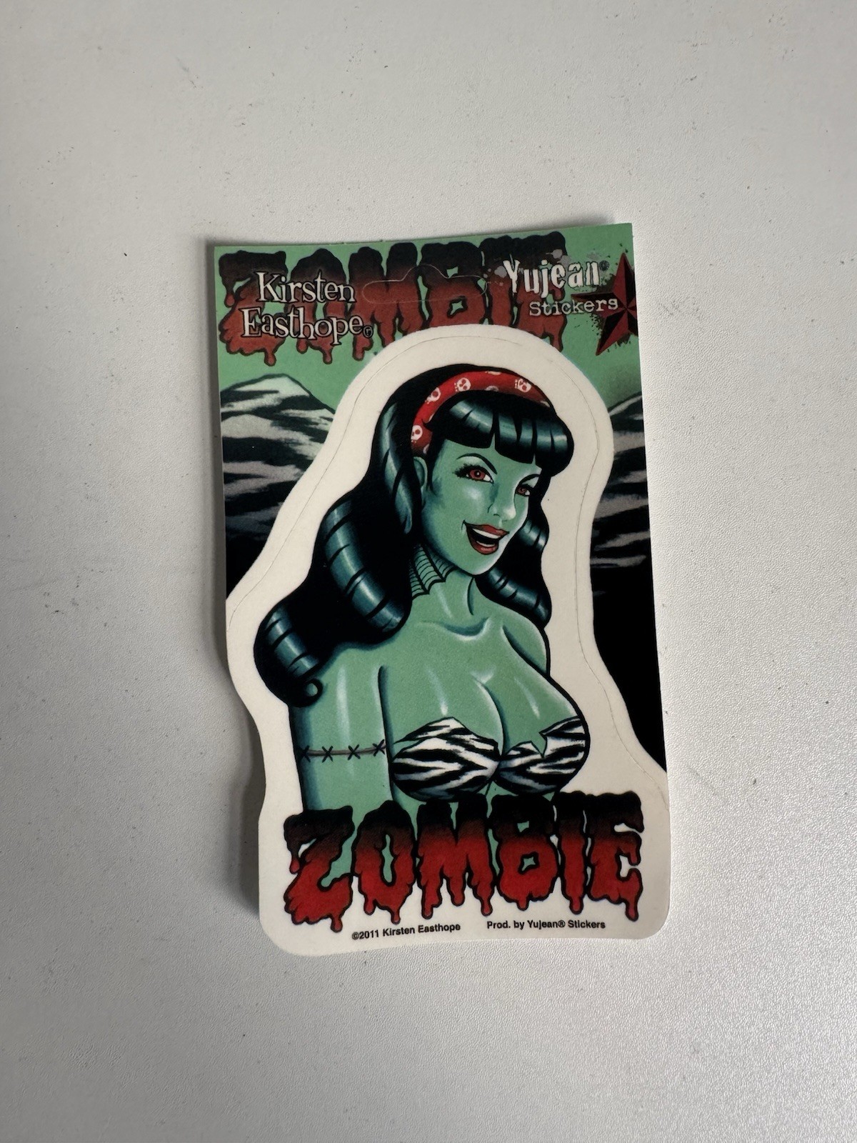 Lot of 8 Kristen Easthope Zombie Sticker Yujean Stickers 6” Vintage 2011
