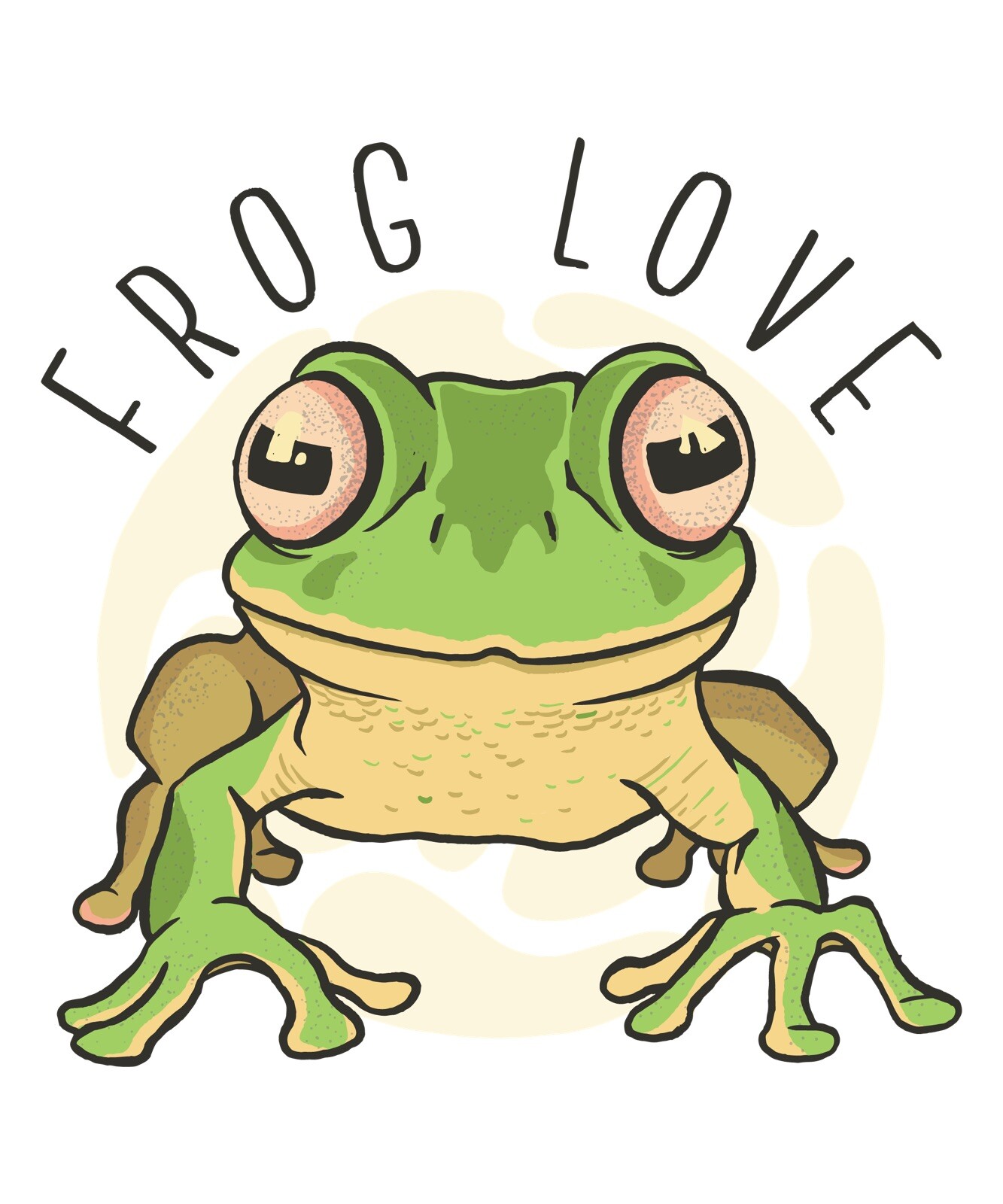 Frog Love Sticker Tree Horned Cuban Amphibian Green Cute Pet Water (4 Inch)