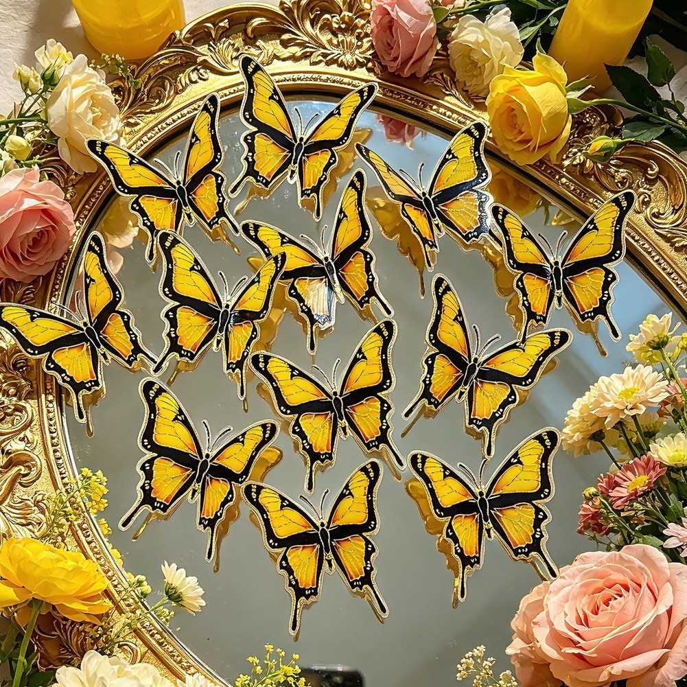 3D Butterfly Decals PVC Waterproof Bright Colors for Home Interior Decor