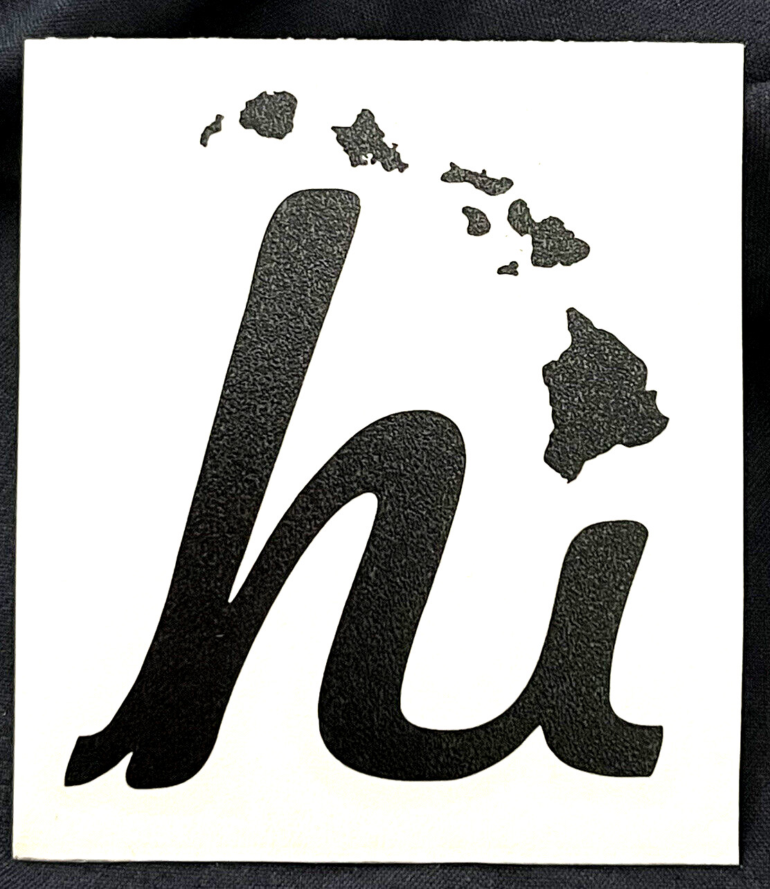 hi Vinyl Decal Car Window Laptop Hawaiian Islands Hawai'i Black Sticker