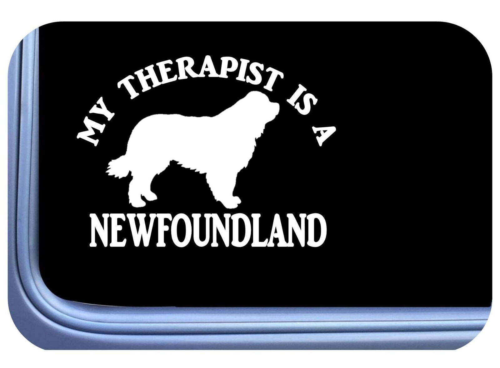 Newfoundland Sticker Therapist os 622 vinyl 6" Decal Sticker dog newfie
