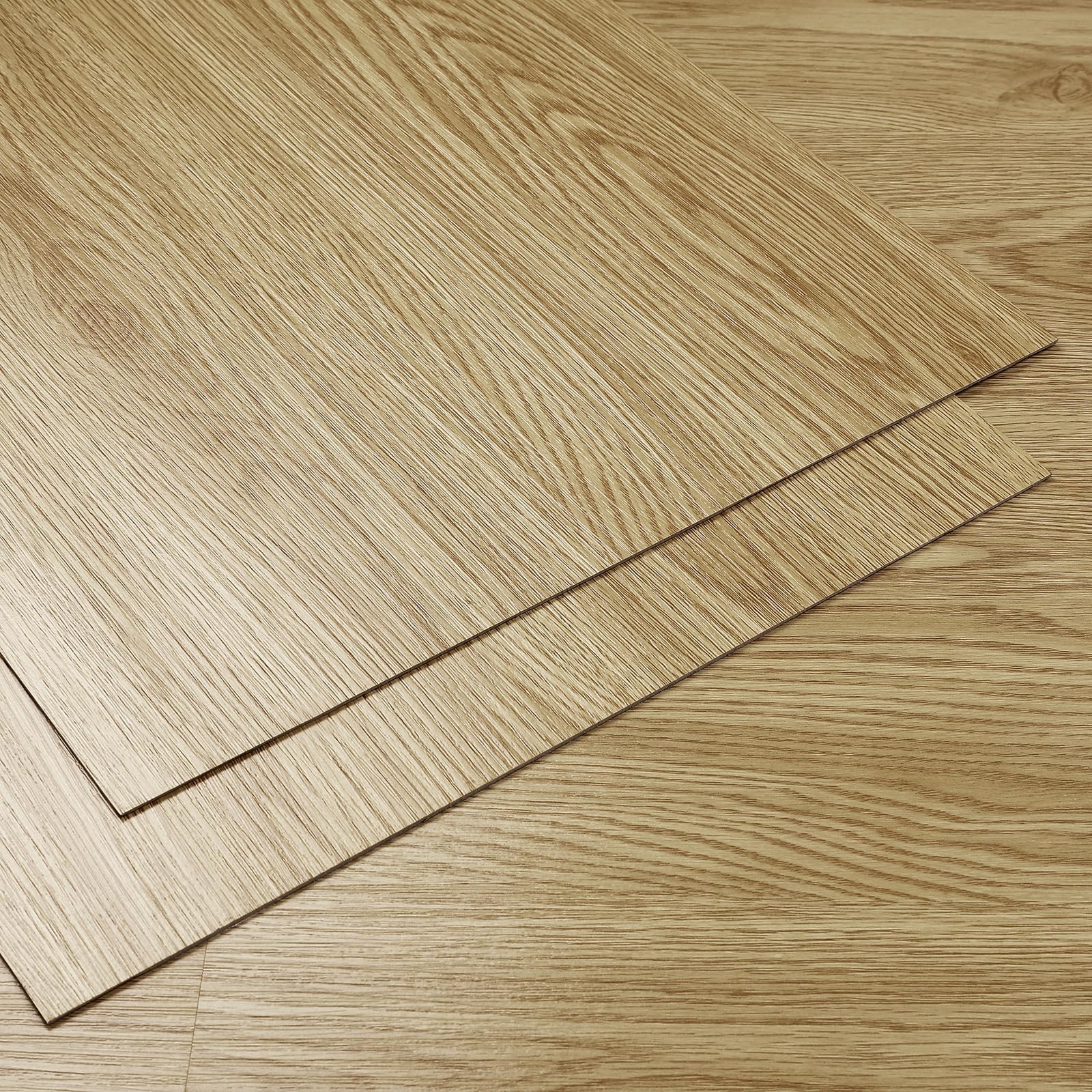 Stickyart Oak Wood Vinyl Flooring Peel and Stick Floor Tile 12"x12" Waterproo…