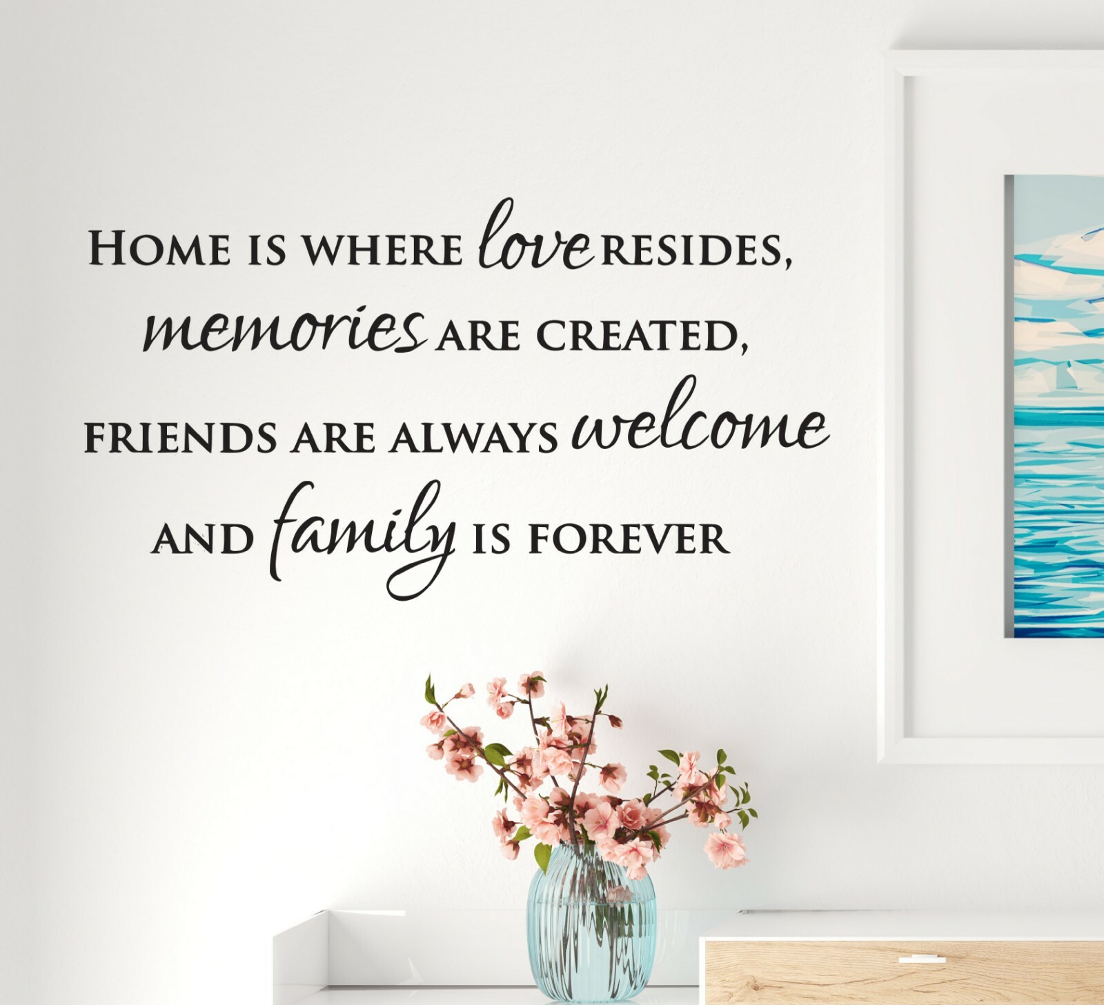 Wall Decal Family Memory Home House Motivational Interior Vinyl Black gz539