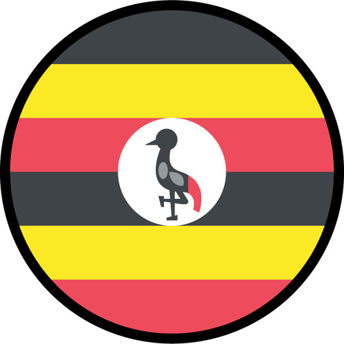 Uganda Flag Circle Sticker Decal