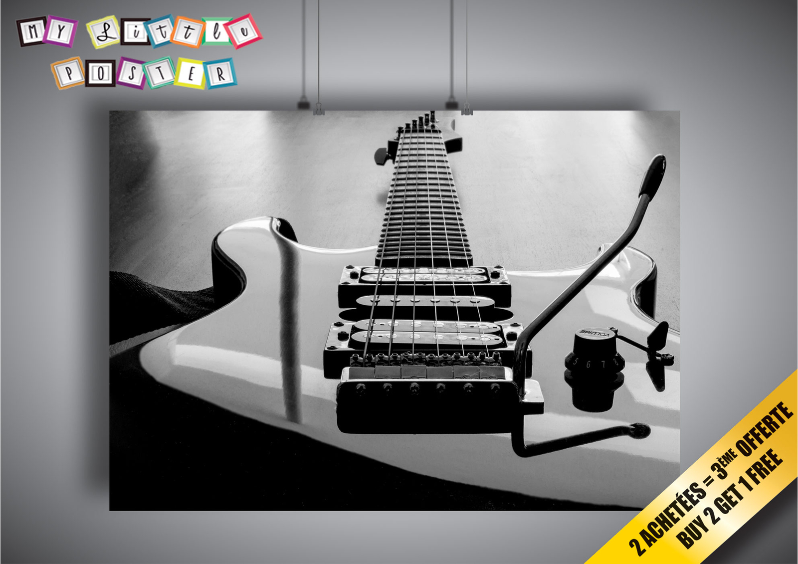 Gibson Les Paul Black Electric Guitar Pickup Legend Poster
