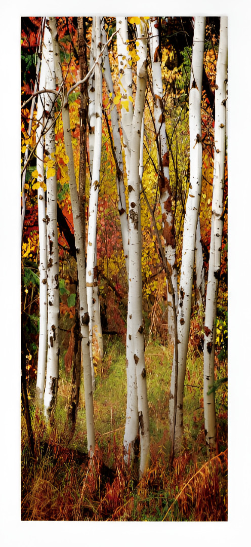 3D Forest Door Sticker Self Adhesive Wall Mural Wallpaper Living Room Home Decor