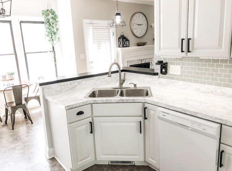 EZ FAUX DECOR Peel and Stick Countertops, Vinyl Marble Contact Paper, Waterproof