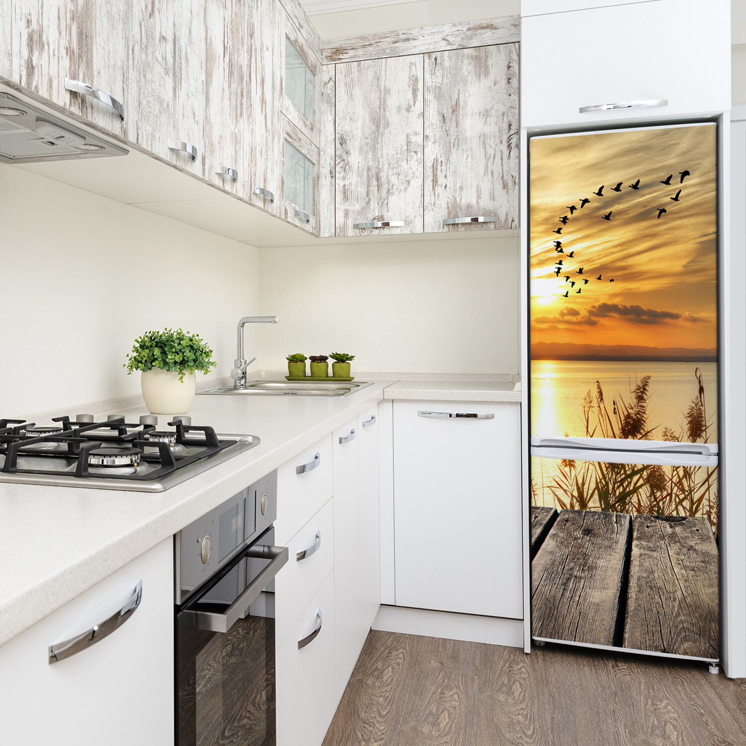 Home Refrigerator Wall Self Adhesive Removable Sticker Decal Landscapes Sunset