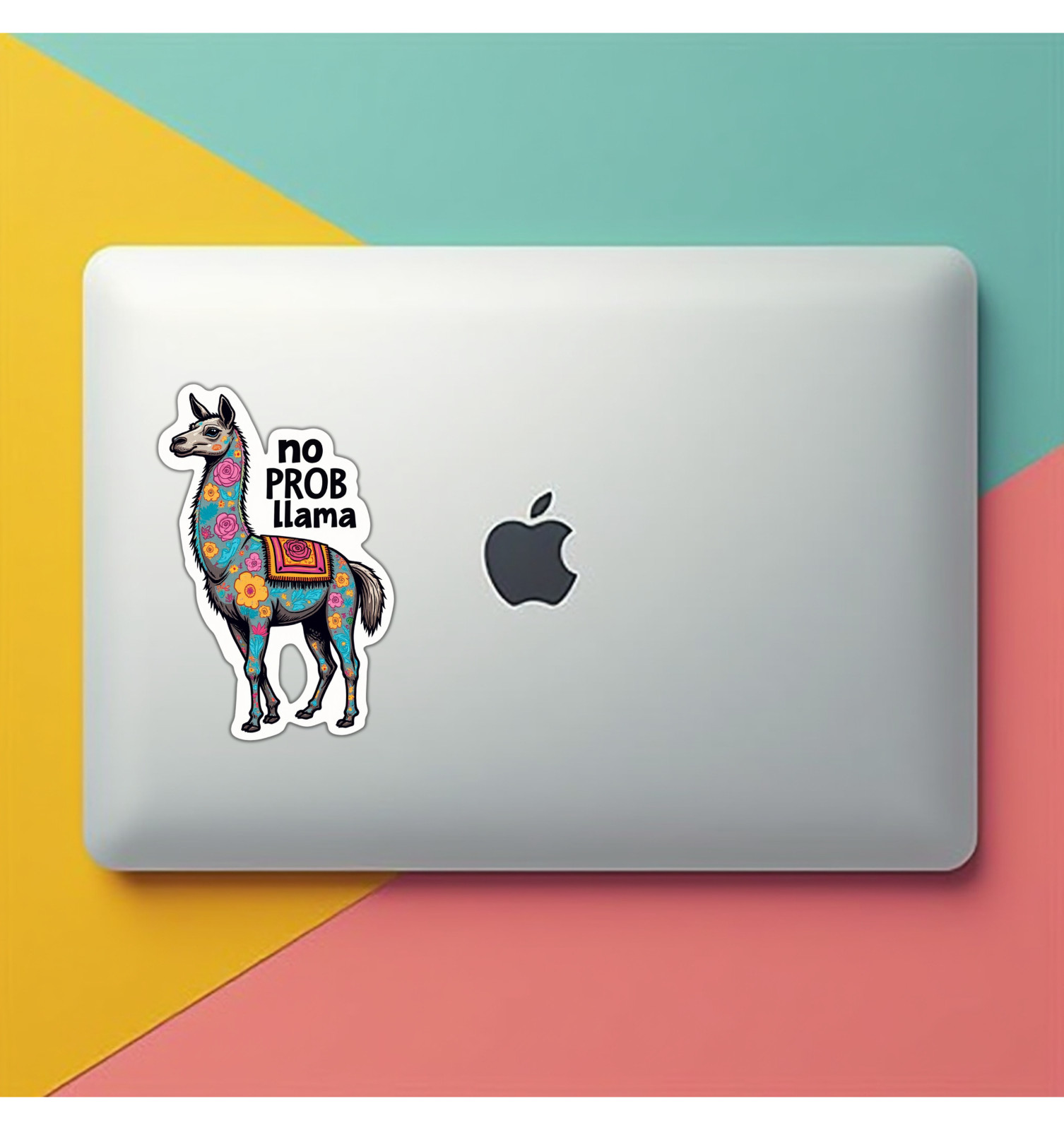 No Prob Llama Funny Fridge Magnet or Laptop Sticker